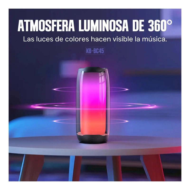 PARLANTE BLUETOOTH 5.1 TWS PULSE PRO BLANCO CILINDRO - 3