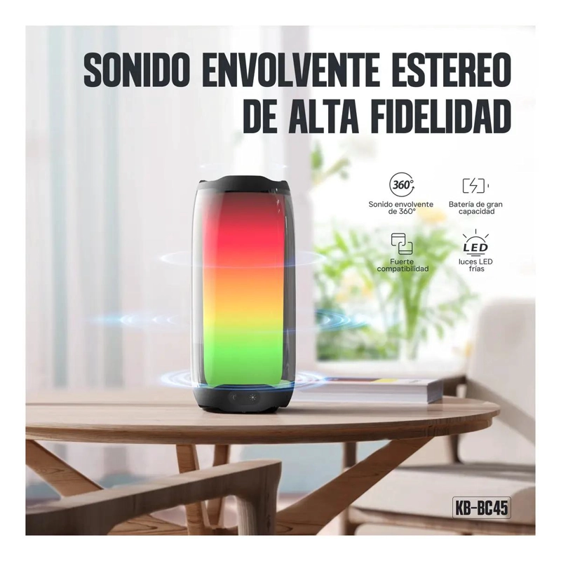 PARLANTE BLUETOOTH 5.1 TWS PULSE PRO BLANCO CILINDRO - 4