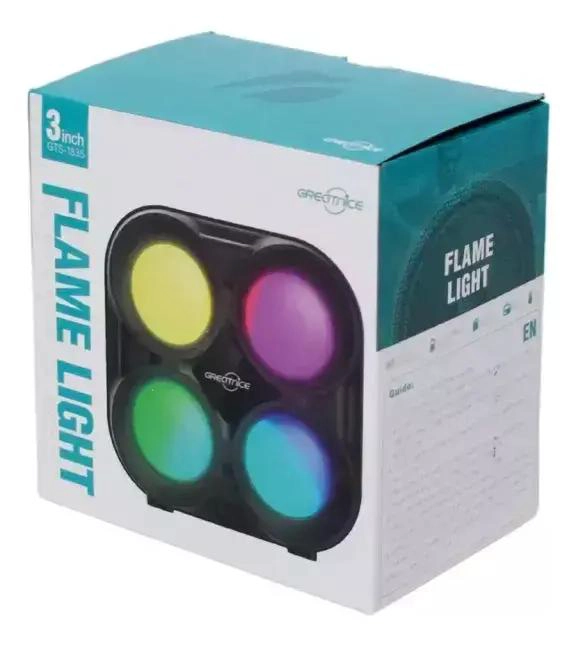 PARLANTE BLUETOOTH PORTATIL CON LUCES LED NEGRO - 4