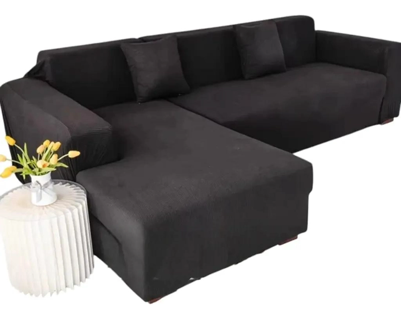 CUBRE SILLON TIPO L CUADRILLE  NEGRO - 1