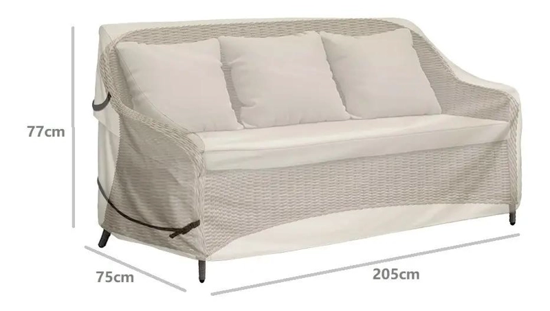 FUNDA IMPERMEABLE PARA SOFA 3 CUERPOS BEIGE OXFORD 600D - 2