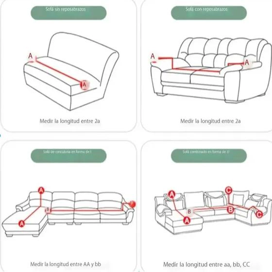 FUNDA ELASTICADA ADAPTABLE PARA SILLON 4+3 CUERPOS - 3