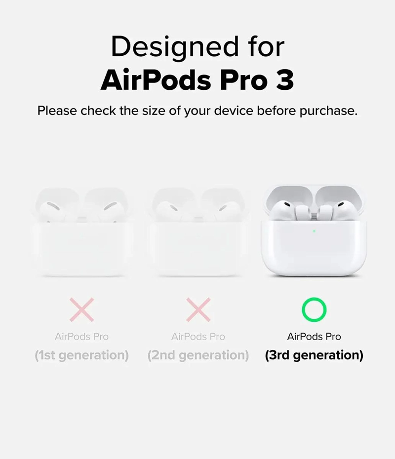 FUNDA PROTECTORA PARA AIRPODS PRO 3 CON DISEÑO RINGKE - 2