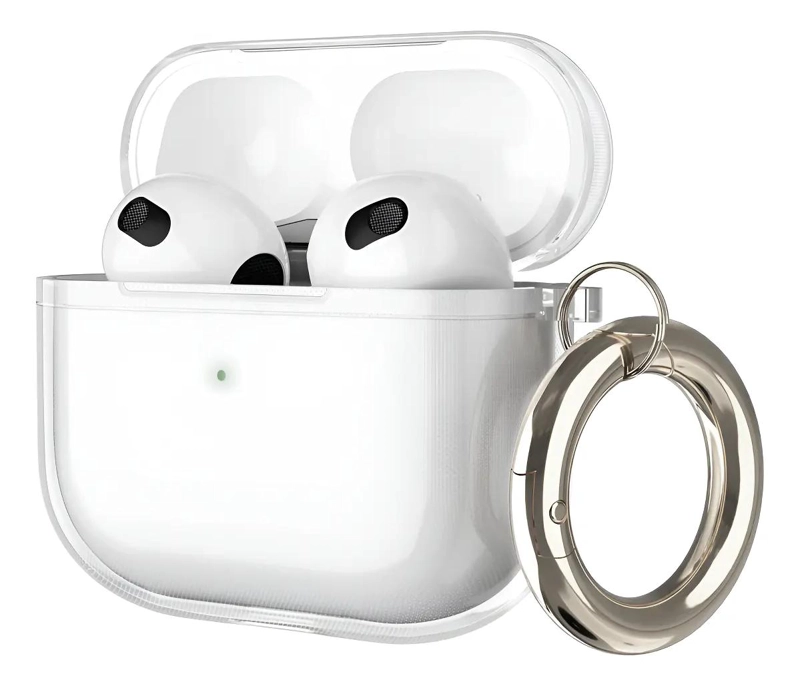 FUNDA TRANSPARENTE ANTIGOLPES PARA AIRPODS 4 GEN CON GAN - 1