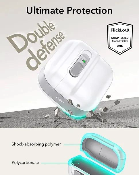 CARCASA PROTECTORA PARA AIRPODS PRO 3 ESR PULSE - 4