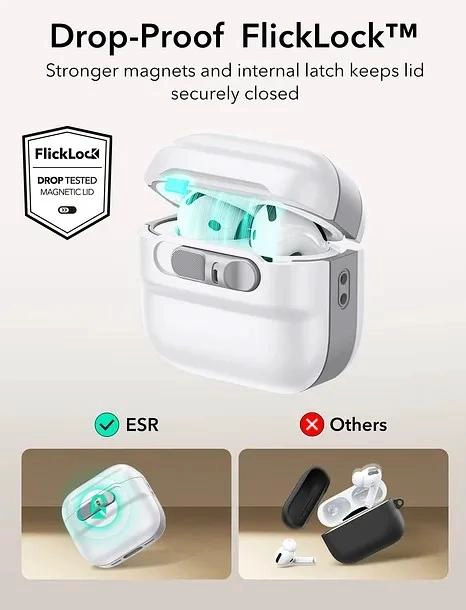 CARCASA PROTECTORA PARA AIRPODS PRO 3 ESR PULSE - 5
