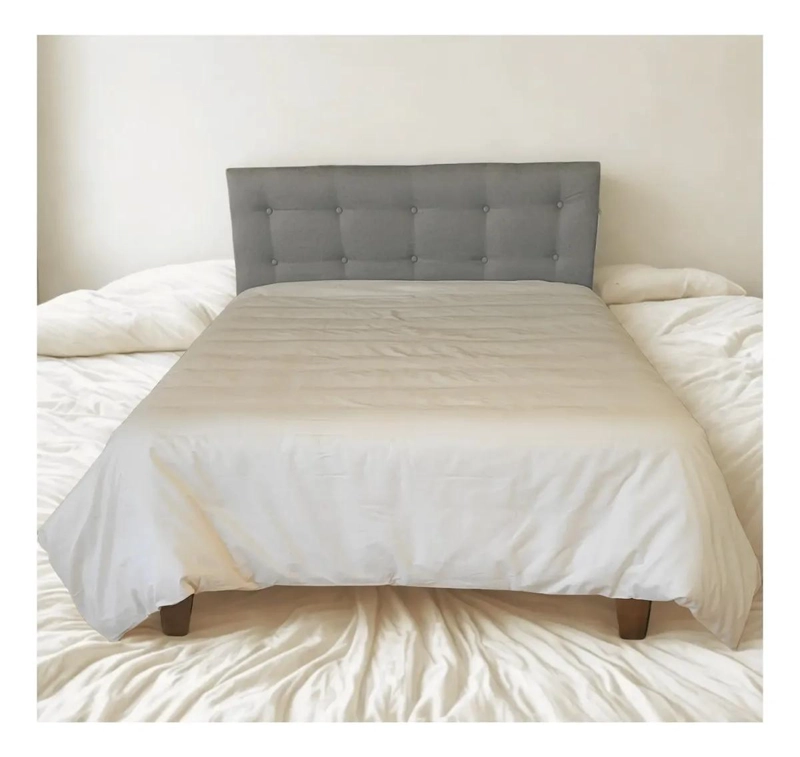 FUNDA DE PLUMON 2 PLAZAS BLANCA MARFIL 200 HILOS - 3