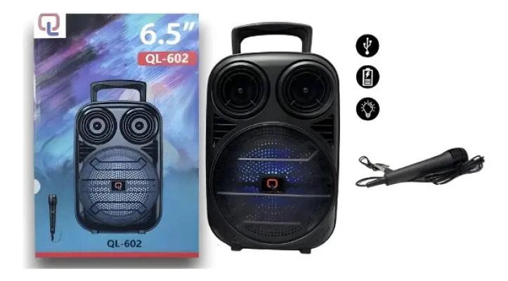 PARLANTE BLUETOOTH 6.5' CON MICROFONO KARAOKE - 2