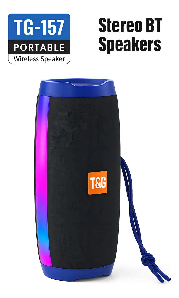 PARLANTE BLUETOOTH PORTATIL CON LUCES LED RGB Y RADIO FM - 3