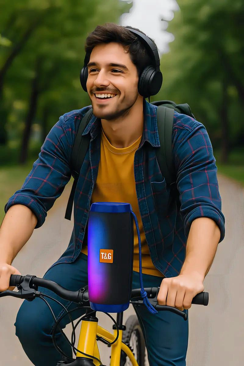 PARLANTE BLUETOOTH PORTATIL CON LUCES LED RGB Y RADIO FM - 4