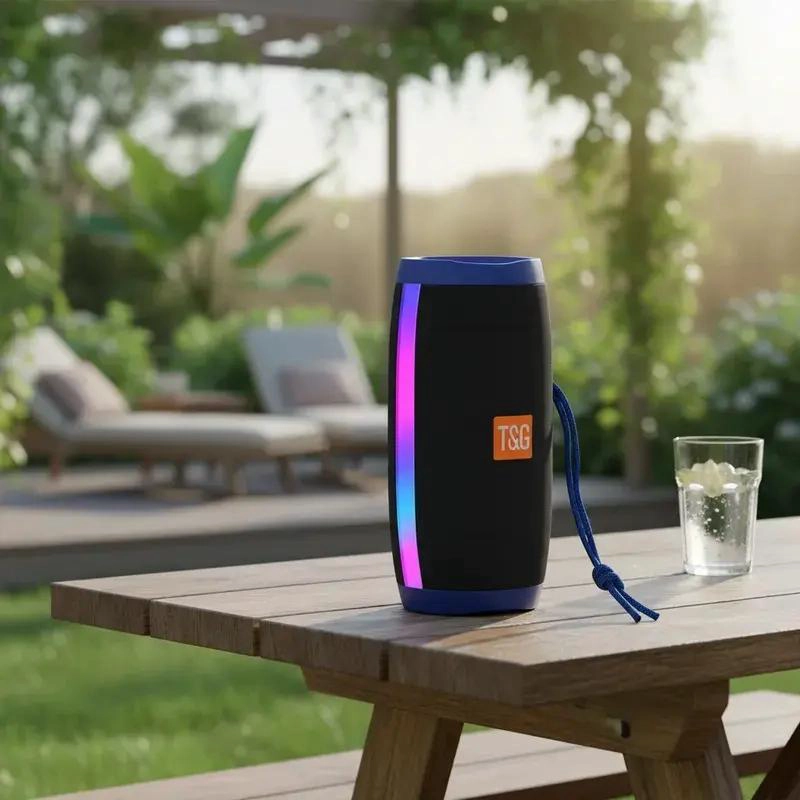 PARLANTE BLUETOOTH PORTATIL CON LUCES LED RGB Y RADIO FM - 5