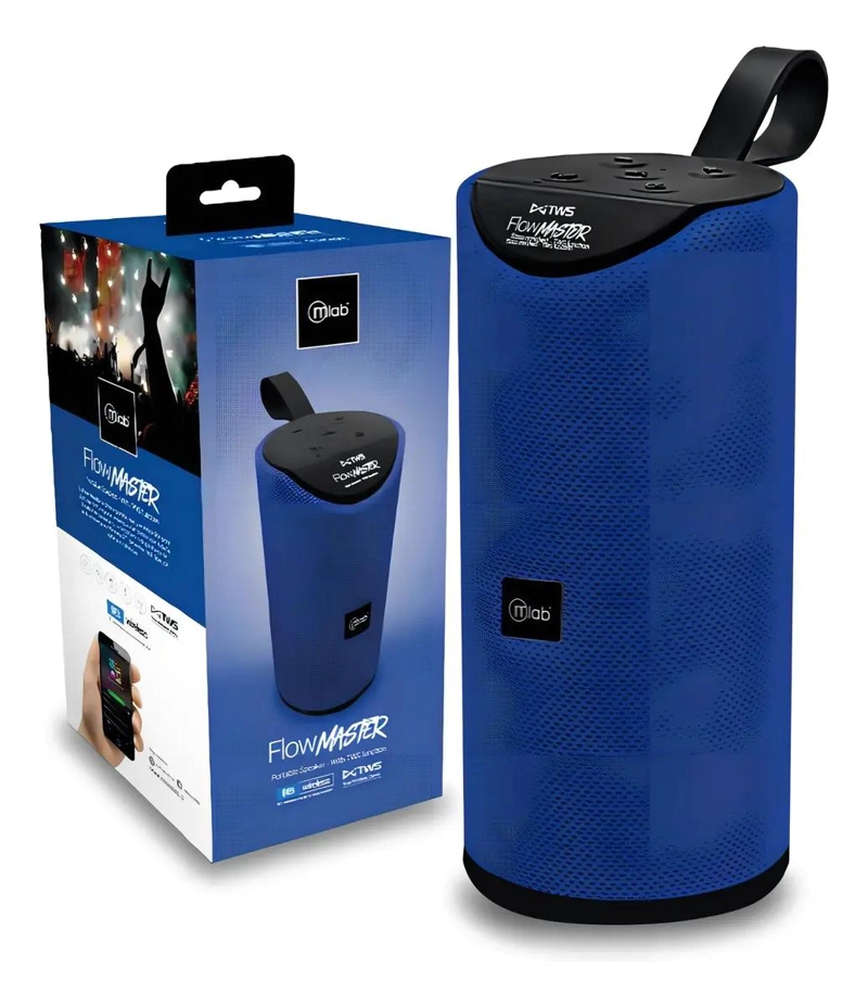 PARLANTE BLUETOOTH USB FM AZUL FLOW MASTER - 2
