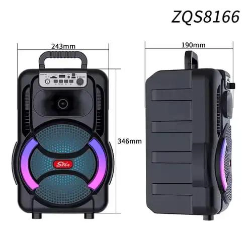 PARLANTE KARAOKE BLUETOOTH 8' CON MICROFONO Y BATERIA 300 - 5