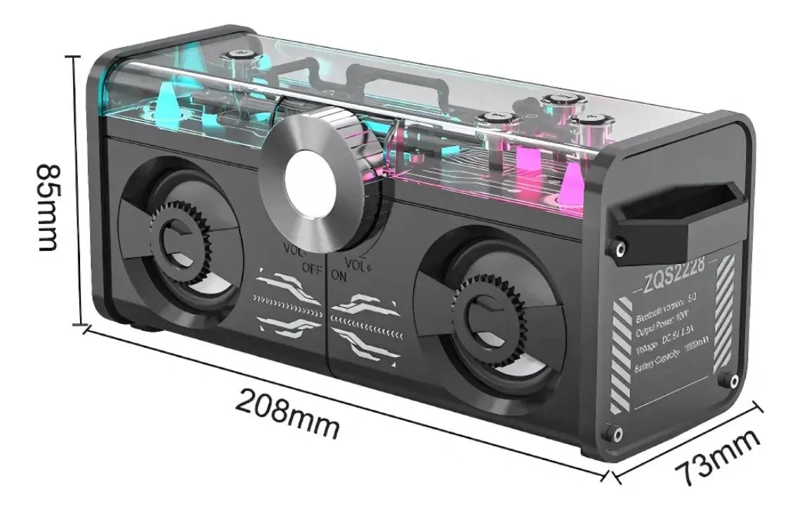 PARLANTE BLUETOOTH PORTATIL CON RADIO FM - 4
