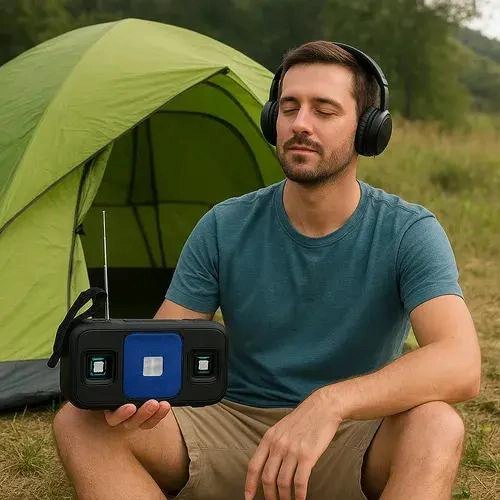 PARLANTE BLUETOOTH CON CARGA SOLAR Y RESISTENTE AL AGUA - 3