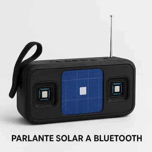PARLANTE BLUETOOTH CON CARGA SOLAR Y RESISTENTE AL AGUA - 4