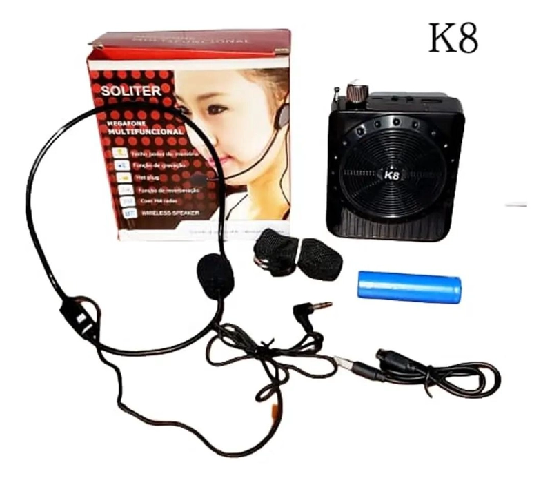 PARLANTE BLUETOOTH CON MICROFONO Y AMPLIFICADOR DE VOZ - 2