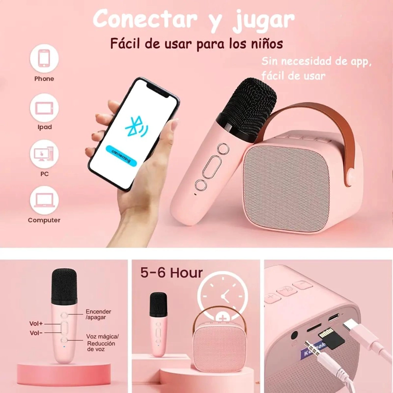 ALTAVOZ BLUETOOTH INALAMBRICO CON MICROFONO PARA NIÑOS - 5