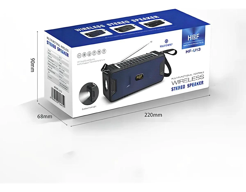 PARLANTE BLUETOOTH PORTATIL CON LUZ SOLAR Y RADIO - 3