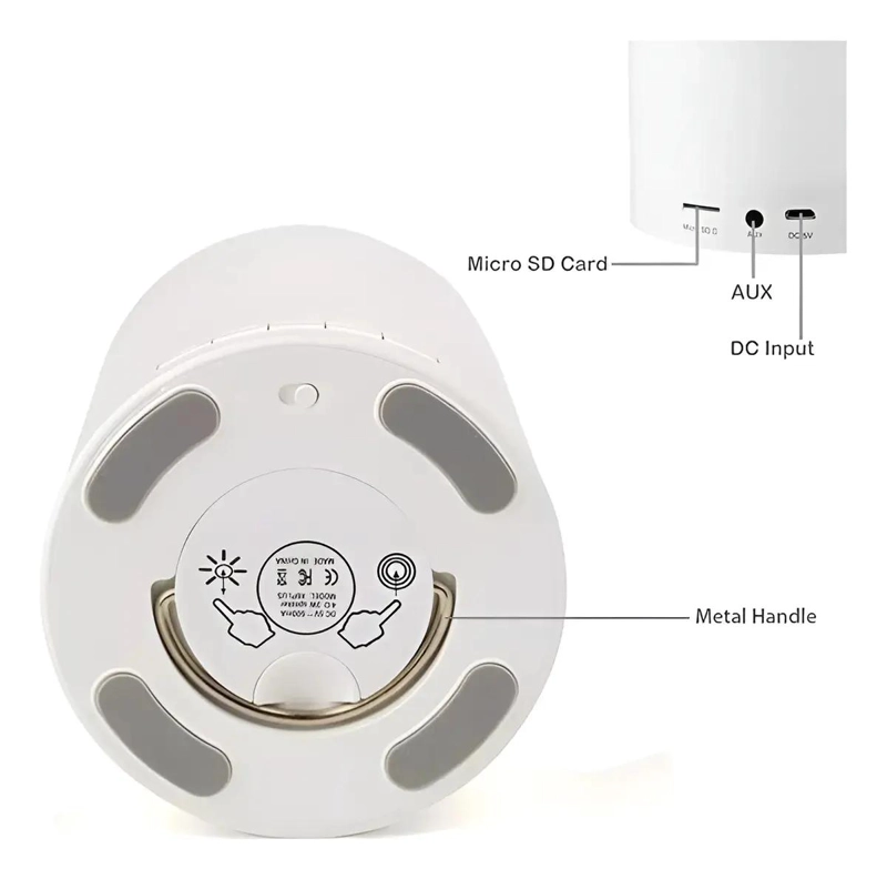 PARLANTE BLUETOOTH RECARGABLE CON LUZ LED - 5