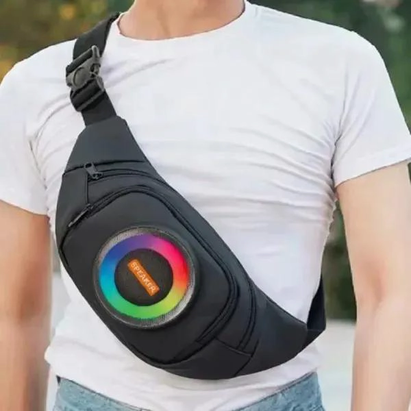 PARLANTE BLUETOOTH PORTATIL RECARGABLE CON LUCES RGB - 3