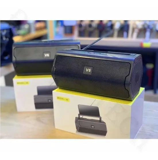 PARLANTE BLUETOOTH RECARGABLE V6 NEGRO - 2