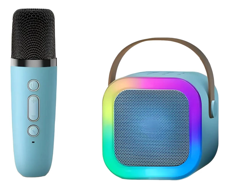 MINI PARLANTE PORTATIL KARAOKE BLUETOOTH CON MICROFONO - 1