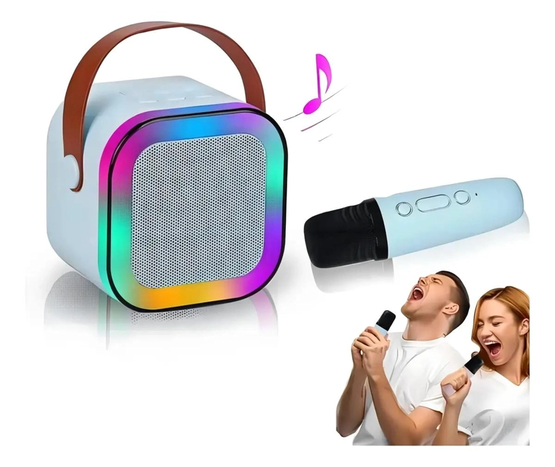 MINI PARLANTE PORTATIL KARAOKE BLUETOOTH CON MICROFONO - 4