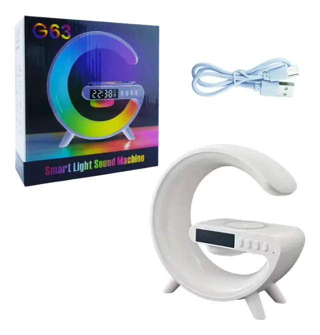 PARLANTE BLUETOOTH G63 CON RELOJ, ALARMA Y CARGA INALAMBR - 3