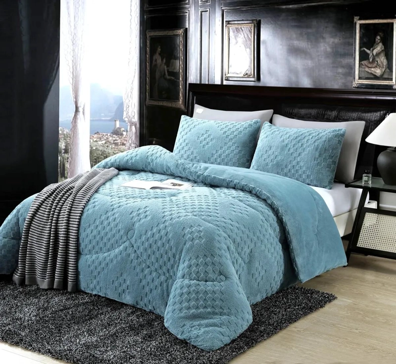 EDREDON REVERSIBLE ENGROSADO INVIERNO KING SOJA - 1