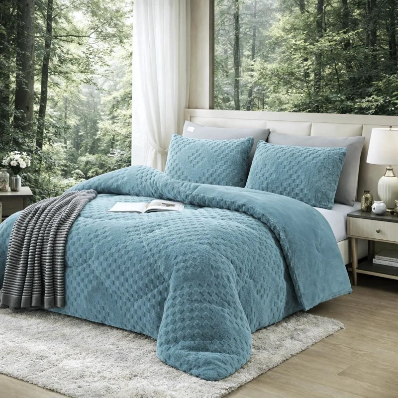 EDREDON REVERSIBLE ENGROSADO INVIERNO KING SOJA - 2