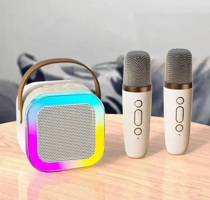 ALTAVOZ BLUETOOTH CON MICROFONO Y LUCES LED PARA KARAOKE - 2