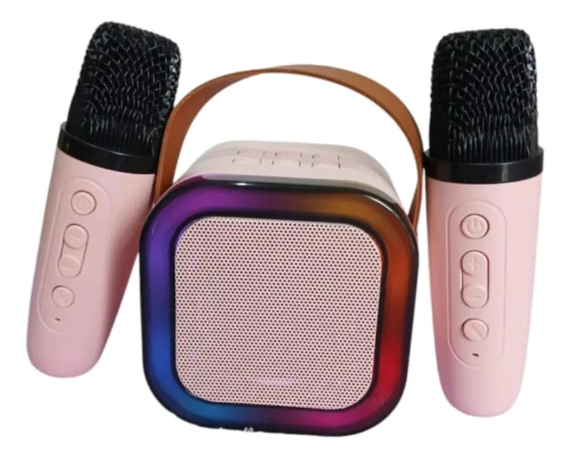 ALTAVOZ BLUETOOTH CON MICROFONO Y LUCES LED PARA KARAOKE - 4