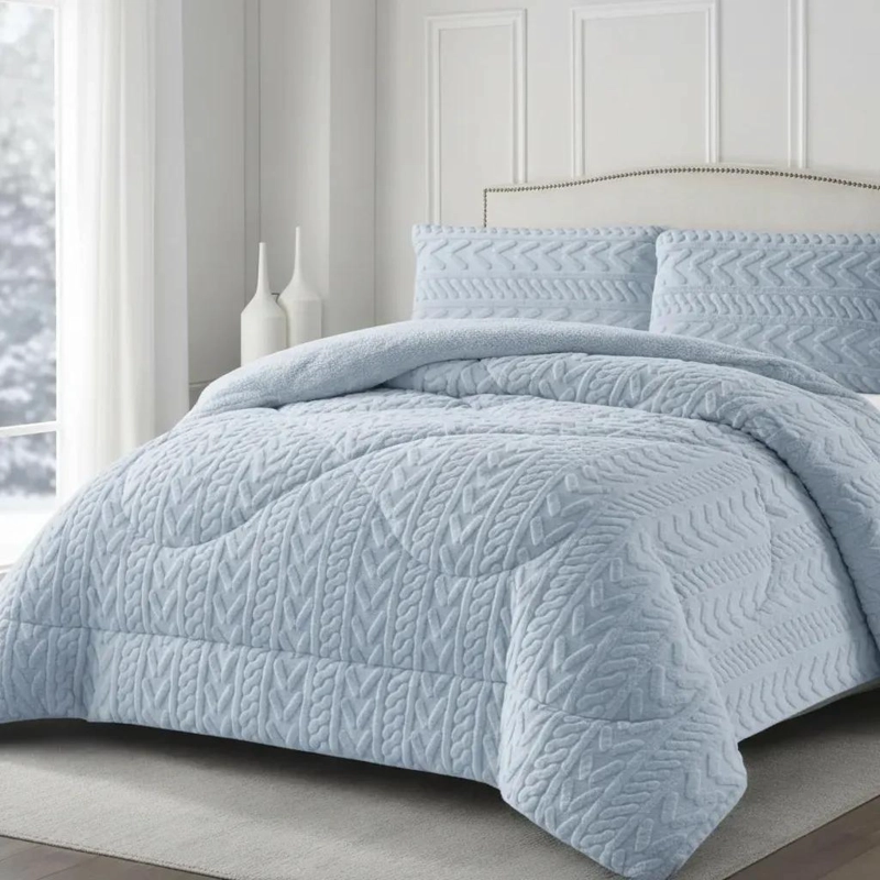 COBERTOR INVIERNO TEXTURIZADO GRUESO KING 250X270 CM - 3
