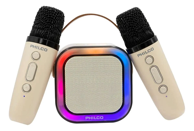 PARLANTE KARAOKE BLUETOOTH CON 2 MICROFONOS TWS - 1