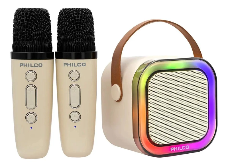 PARLANTE KARAOKE BLUETOOTH CON 2 MICROFONOS TWS - 2