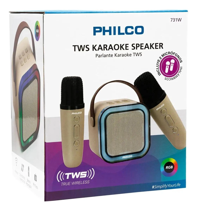 PARLANTE KARAOKE BLUETOOTH CON 2 MICROFONOS TWS - 4