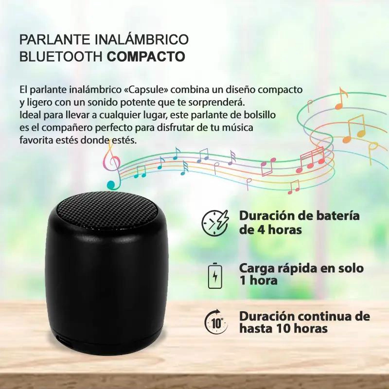 PARLANTE BLUETOOTH COMPACTO Y POTENTE INALAMBRICO - 2