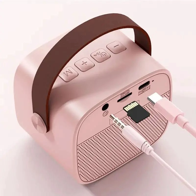 MINI PARLANTE KARAOKE BLUETOOTH CON MICROFONO Y LUZ RGB - 3