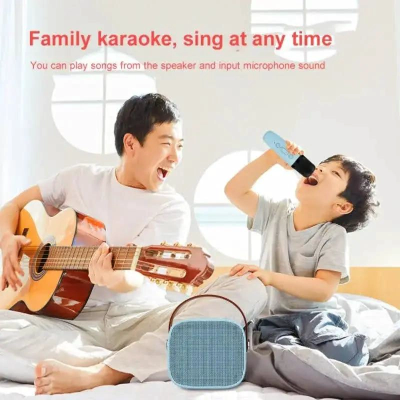 MINI PARLANTE KARAOKE BLUETOOTH CON MICROFONO Y LUZ RGB - 5