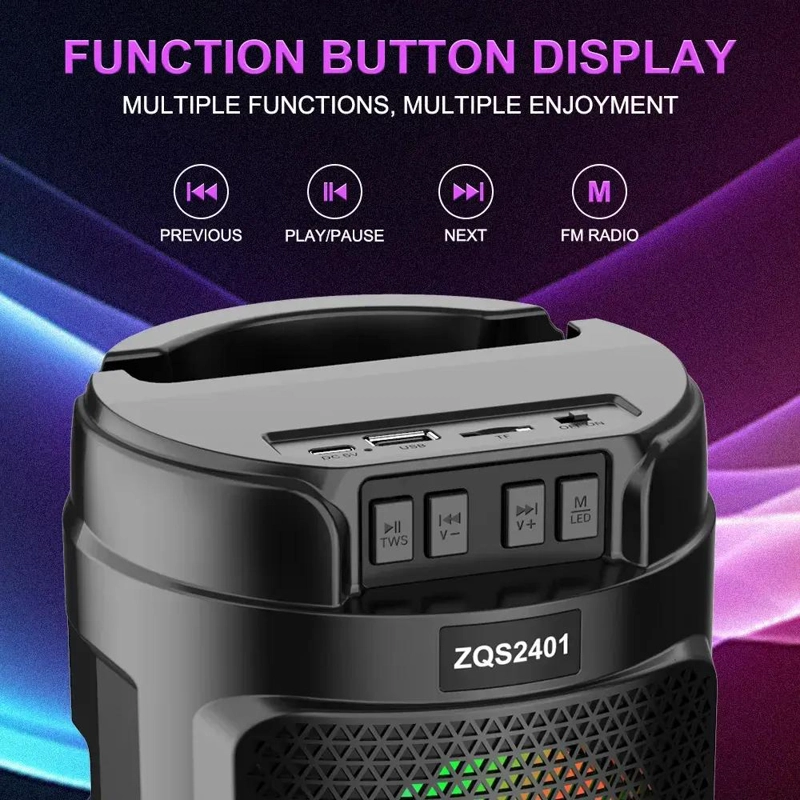 PARLANTE BLUETOOTH 5W CON SONIDO ESTE REO Y FUNCION KARAOK - 4