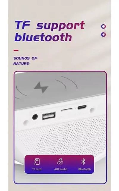 LAMPARA DE MESA CON ALTAVOZ BLUETOOTH Y LUZ AMBIENTAL - 3