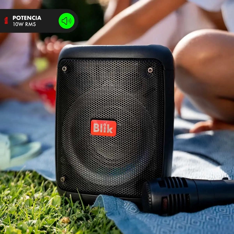 PARLANTE KARAOKE BLUETOOTH CON MICROFONO NEGRO - 3
