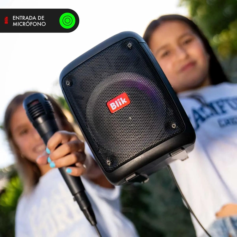 PARLANTE KARAOKE BLUETOOTH CON MICROFONO NEGRO - 4
