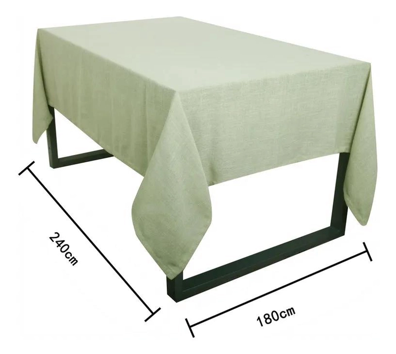 MANTEL RECTANGULAR RAYADO VERDE 180X240 CM - 5