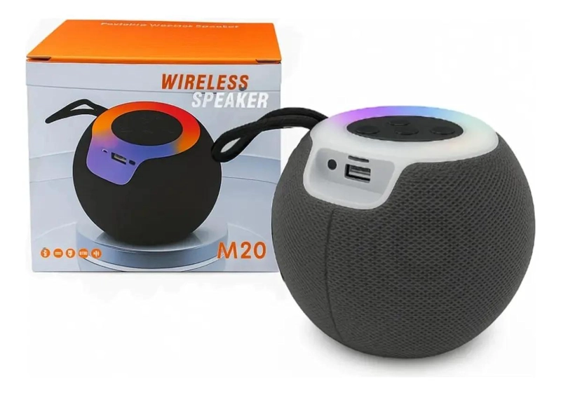 MINI PARLANTE BLUETOOTH PORTATIL CON LUCES Y RADIO FM - 2