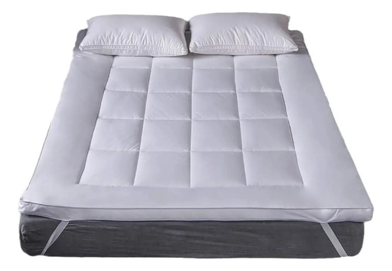 CUBRECOLCHON TOPPER ULTRA ACOLCHADO 2 PLAZAS BLANCO - 1