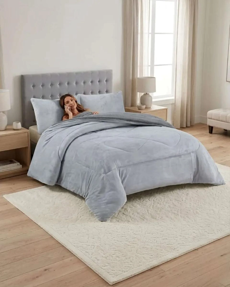 PLUMON CUBRECAMA KING PLUSH CON REVERSO CHIPORRO PARA INV - 3