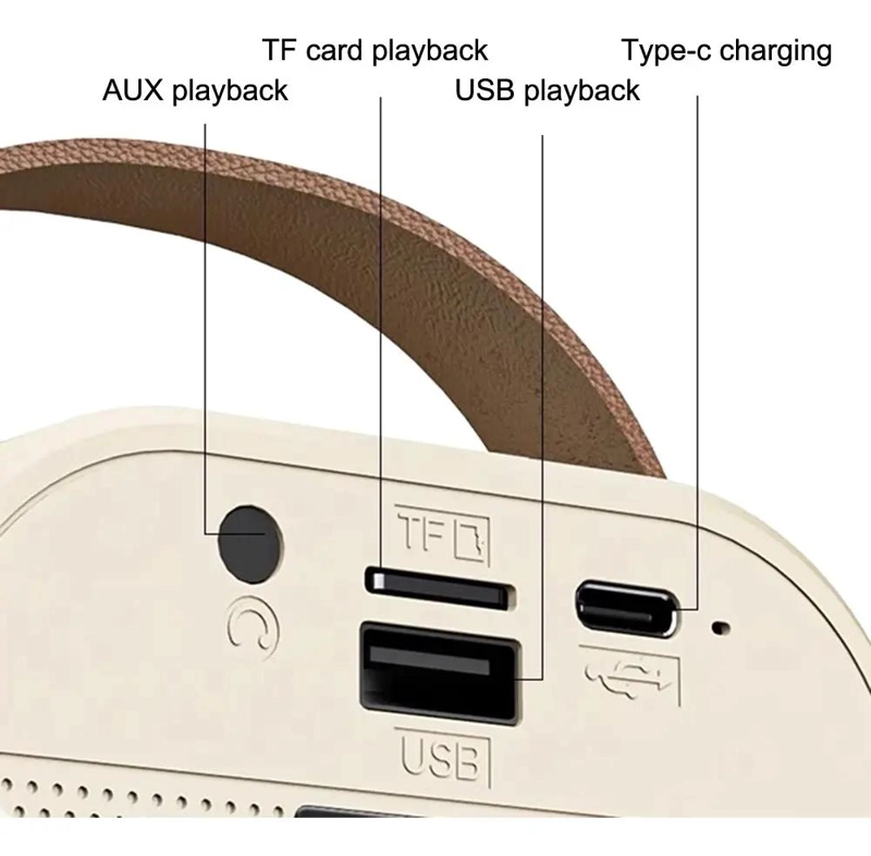 PARLANTE BLUETOOTH PORTATIL K12 CON MICROFONO INALAMBRICO - 5