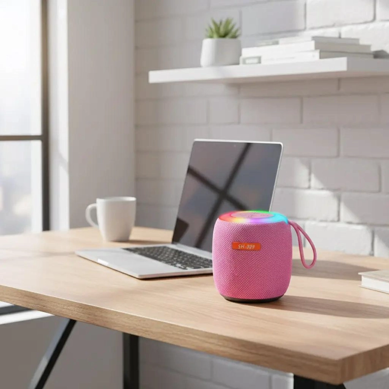 PARLANTE BLUETOOTH PORTATIL CON LUCES LED Y RADIO - 2